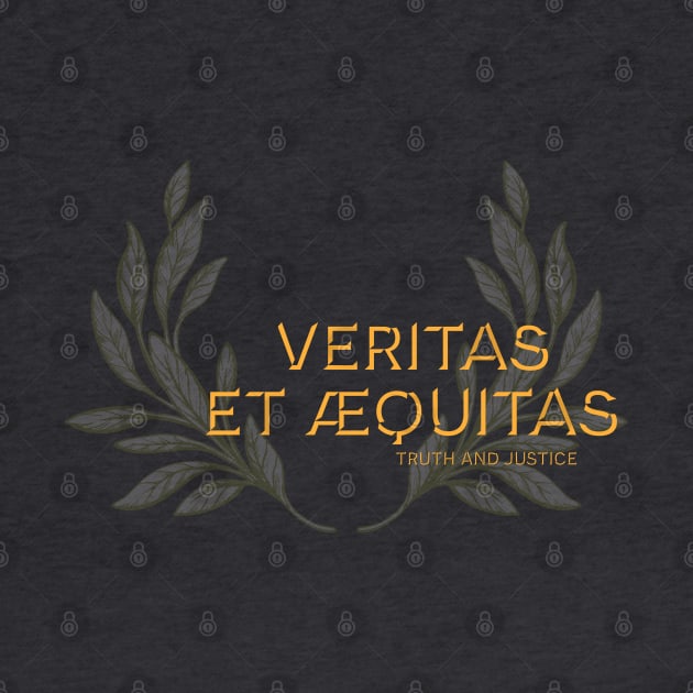 Veritas et Aequitas, Truth and Justice. Latin maxim. by Stonework Design Studio